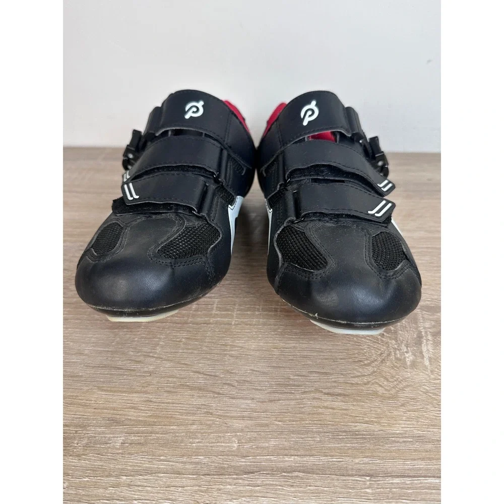Peloton Cycling Shoes Black White Red EU 41 Indoor Spin Bike Cleats Included